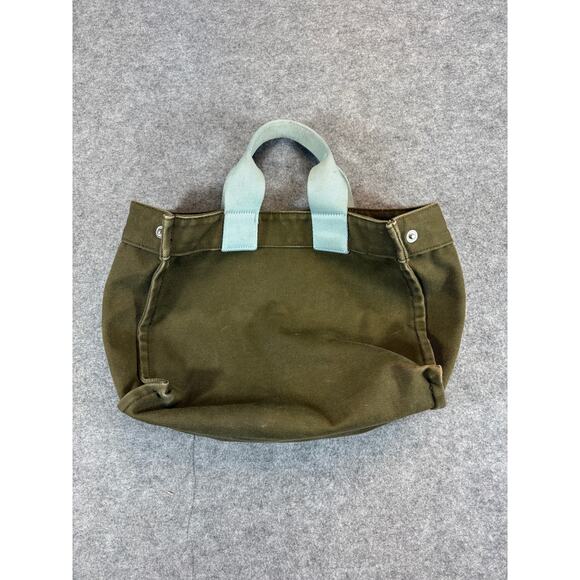 Vintage Y2K Gap Canvas Tote Bag Army Green Blue Storage Travel Lightweight - Picture 1 of 7